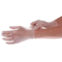 Disposable Powder Free Medical Grade Vinyl Gloves - Clear (Box of 100) - Small - ANAGEL