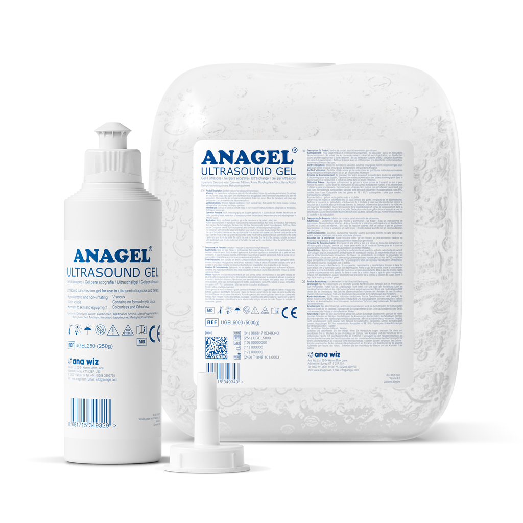 Ultrasound Gel 5 Ltr with 250ml refill bottle – ANAGEL