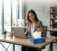 Soft White Facial Tissues, Box of 100