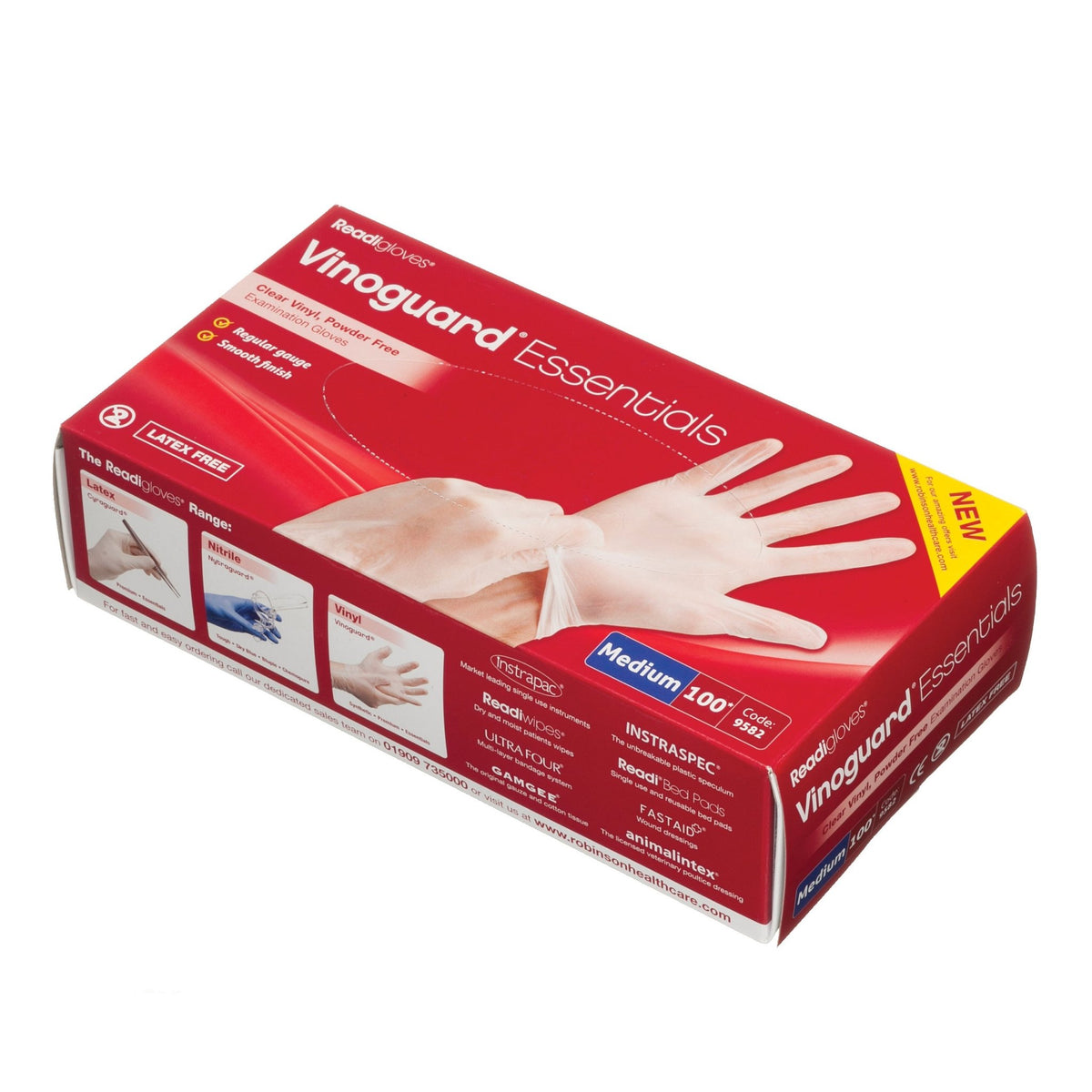 Disposable Powder Free Medical Grade Vinyl Gloves - Clear (Box of 100) - Small - ANAGEL